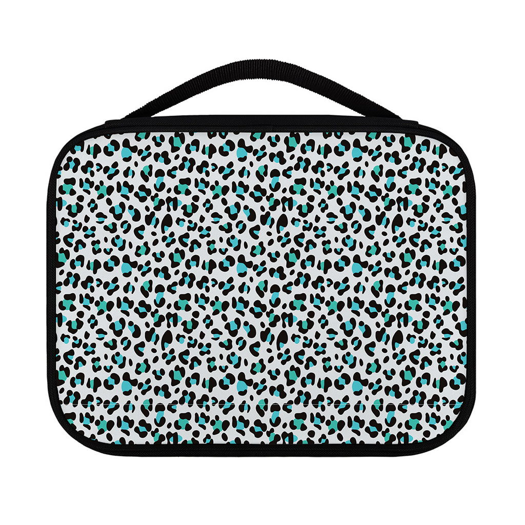 White And Teal Leopard Print Classic Bible Case