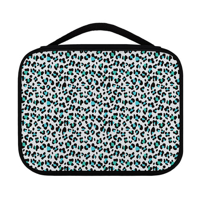 White And Teal Leopard Print Classic Bible Case