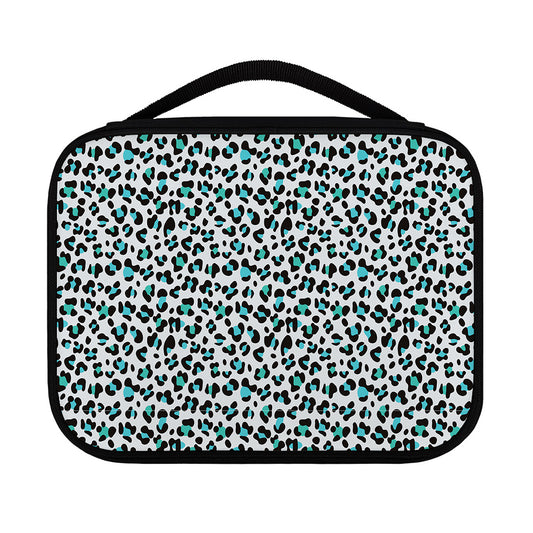 White And Teal Leopard Print Classic Bible Case