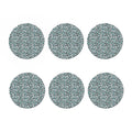 White And Teal Leopard Print Coaster Set