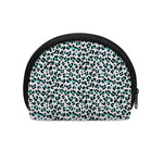 White And Teal Leopard Print Coin Purse