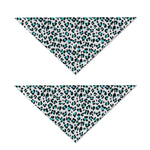 White And Teal Leopard Print Dog Bandana