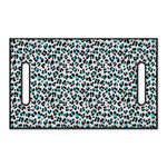 White And Teal Leopard Print Golf Cart Seat Cover