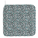 White And Teal Leopard Print Hand Towel