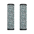 White And Teal Leopard Print Handle Covers