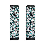 White And Teal Leopard Print Handle Covers
