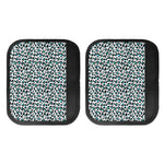 White And Teal Leopard Print Handle Covers