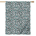 White And Teal Leopard Print House Flag