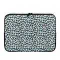 White And Teal Leopard Print Laptop Sleeve