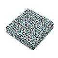 White And Teal Leopard Print Outdoor Seat Cushion Cover