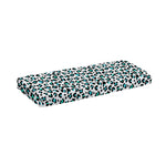 White And Teal Leopard Print Piano Keyboard Cover