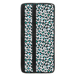 White And Teal Leopard Print Refrigerator Handle Covers