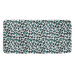 White And Teal Leopard Print Towel