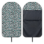 White And Teal Leopard Print Waterproof Car Seat Cover