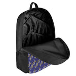White And Yellow DNA Pattern Print 17 Inch Backpack