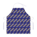 White And Yellow DNA Pattern Print Adjustable Apron