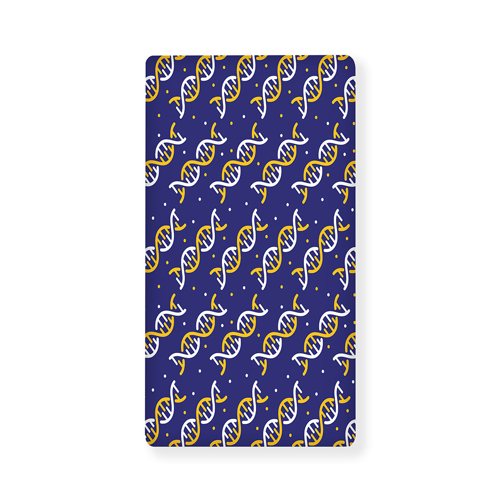 White And Yellow DNA Pattern Print Baby Crib Sheet