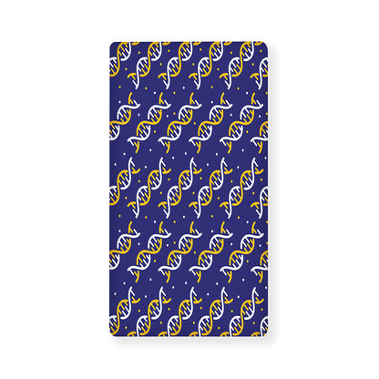 White And Yellow DNA Pattern Print Baby Crib Sheet