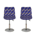 White And Yellow DNA Pattern Print Bar Stool Covers