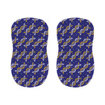 White And Yellow DNA Pattern Print Bar Stool Covers