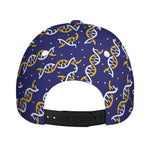 White And Yellow DNA Pattern Print Baseball Cap