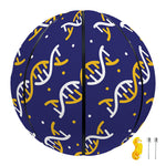 White And Yellow DNA Pattern Print Basketball