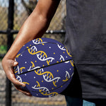 White And Yellow DNA Pattern Print Basketball