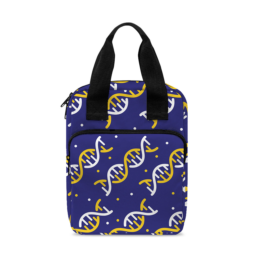White And Yellow DNA Pattern Print Bible Tote Bag