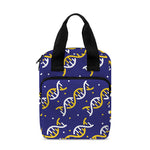 White And Yellow DNA Pattern Print Bible Tote Bag