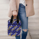 White And Yellow DNA Pattern Print Bible Tote Bag