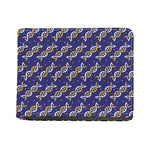 White And Yellow DNA Pattern Print Bifold Wallet