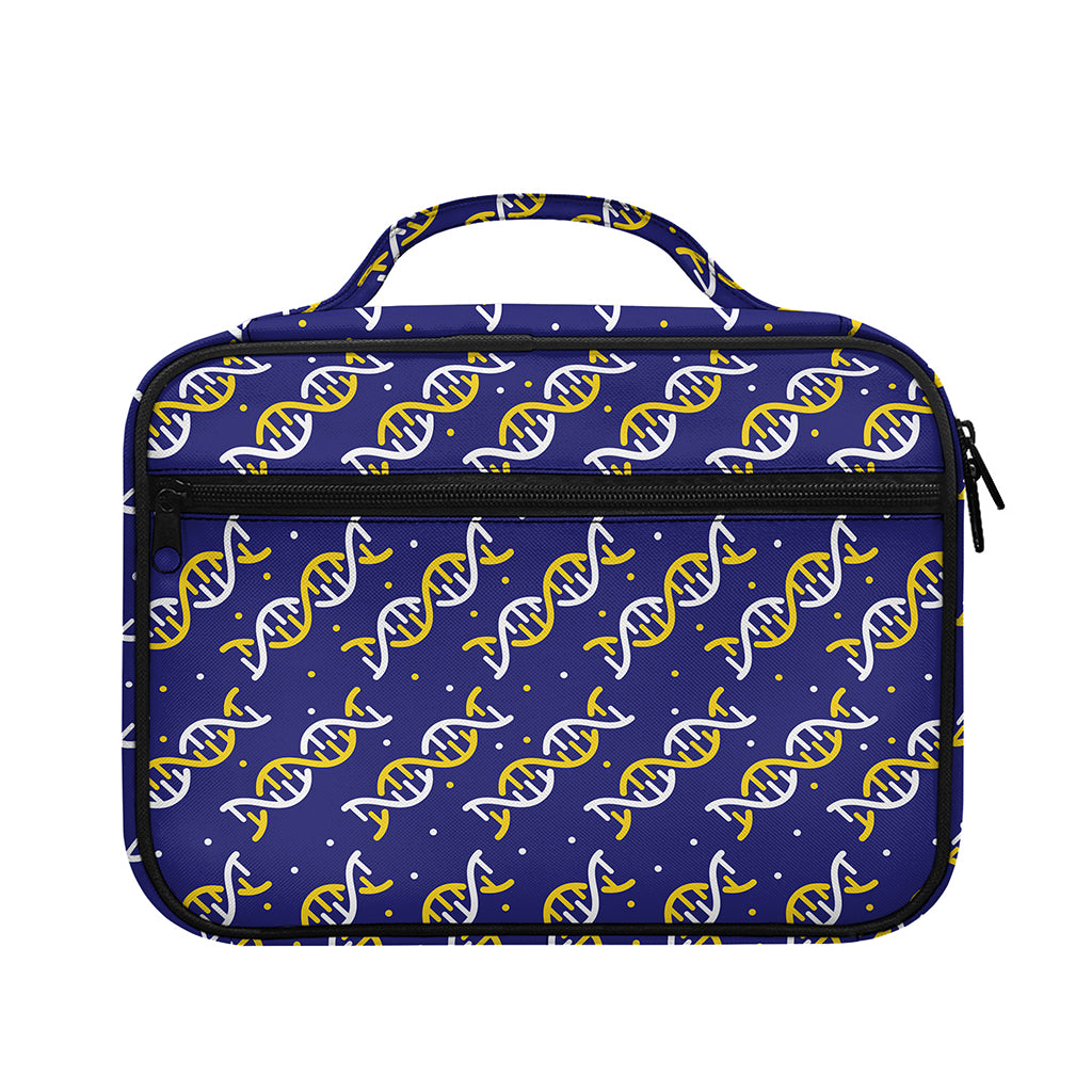 White And Yellow DNA Pattern Print Briefcase Bible Bag