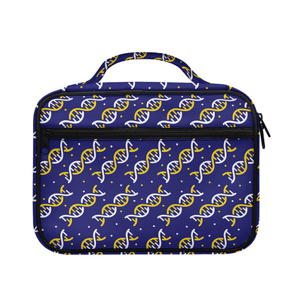 White And Yellow DNA Pattern Print Briefcase Bible Bag