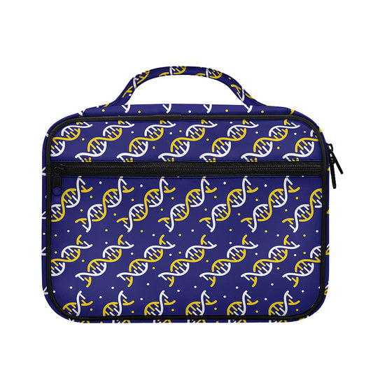 White And Yellow DNA Pattern Print Briefcase Bible Bag