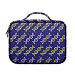 White And Yellow DNA Pattern Print Briefcase Bible Bag