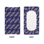 White And Yellow DNA Pattern Print Changing Pad Cover