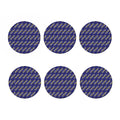 White And Yellow DNA Pattern Print Coaster Set