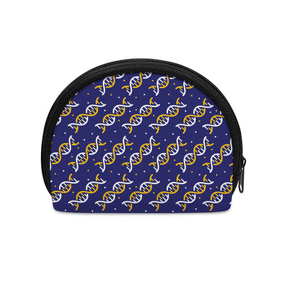 White And Yellow DNA Pattern Print Coin Purse