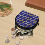 White And Yellow DNA Pattern Print Coin Purse