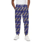 White And Yellow DNA Pattern Print Cotton Pants