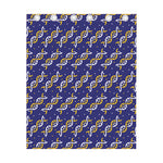 White And Yellow DNA Pattern Print Curtain