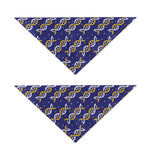 White And Yellow DNA Pattern Print Dog Bandana