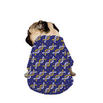 White And Yellow DNA Pattern Print Dog Zip Up Jacket