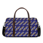 White And Yellow DNA Pattern Print Duffle Bag