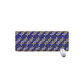 White And Yellow DNA Pattern Print Extended Mouse Pad