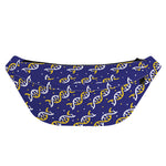 White And Yellow DNA Pattern Print Fanny Pack