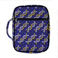 White And Yellow DNA Pattern Print Front Pocket Bible Bag