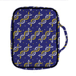 White And Yellow DNA Pattern Print Front Pocket Bible Bag