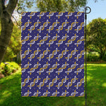 White And Yellow DNA Pattern Print Garden Flag