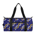 White And Yellow DNA Pattern Print Gym Bag